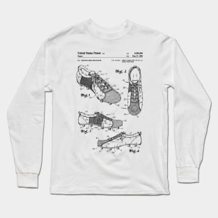 Soccer Cleats Patent Black Long Sleeve T-Shirt